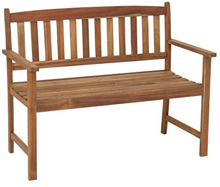 greemotion Bank Borkum akazie, 2-Sitzer aus FSC® zertifiziertem Akazienholz, robuste Gartenbank im Landhaus-Stil, witterungsbeständig und langlebig, 58 x 109 x 86 cm