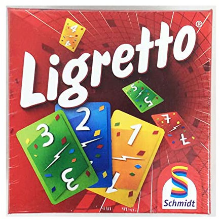 Schmidt , Ligretto Red, Card Game, Ages 8+, 2 to 4 Players, 15 mins Minutes Playing Time