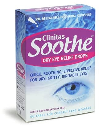 Clinitas Soothe Lubricant Eye Drops, 20 x 0.5 ml