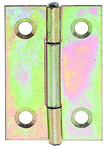Alberts 849948 Scharnier | schmal | galvanisch gelb verzinkt | 38 x 26 mm | 50er Set