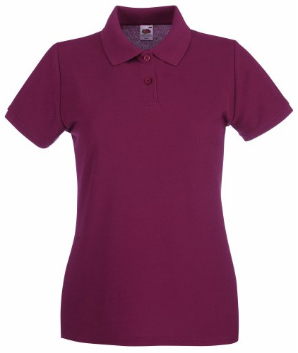Fruit of the Loom Ladies Lady-Fit Premium Short Sleeve Polo Shirt (XL) (Burgundy)