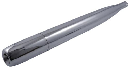 2EXTREME Verchromte Auspuff für Hercules, Sachs Prima/KS/GT/GX/M/Hobby Rider Mofa Moped – Originalgetreu & Leise, 65cm Länge, 28mm Krümmerdurchmesser