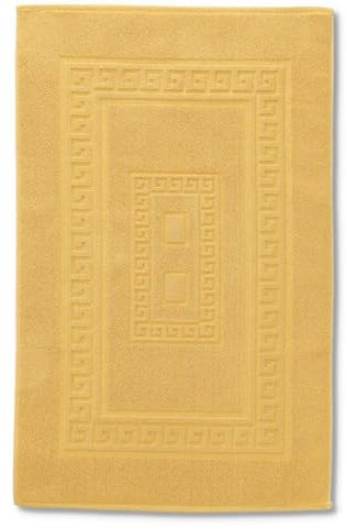 Casatessile Schwamm Bad Matte 60 x 120 cm Torino Saugfähige Badezimmermatte aus Baumwolle, Badezimmermatte ohne Rutschfestigkeit - Giallo