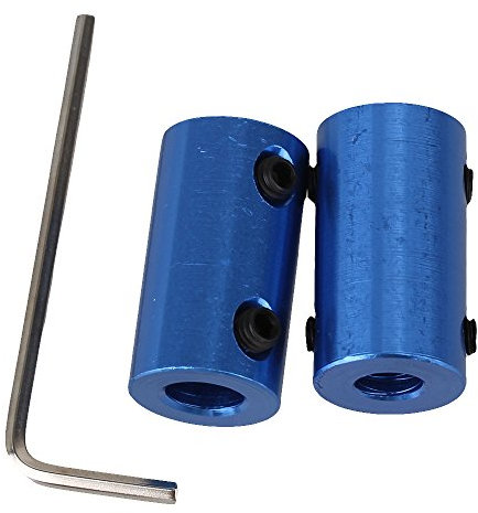 Lot de 2 raccords rigides et solides pour arbre de moteur - Bleu - 6 à 7 mm