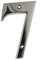 Beautiful 3 Inch Bevelled Edge Polished Chrome Door Number 7 - Screw Fix Silver Front House Number 7