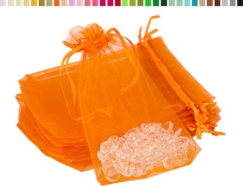 Creativery 10 Stück Organzasäckchen 10x15 cm Orange