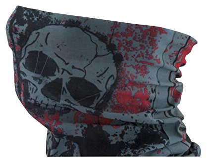 Oblique-Unique Damen/Herren Mikrofaser Multifunktionstuch K-150 (Head with Red)