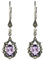 Esse Marcasite mujer Plata de ley (925/1000) plata talla ovalada purpura amatista marcasita FINEEARRING