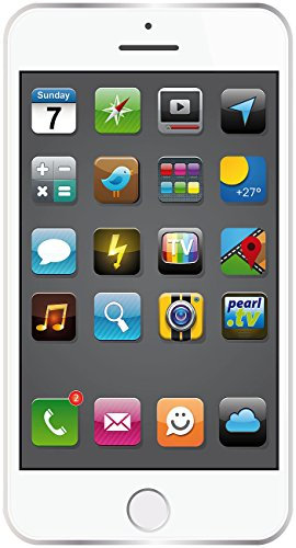 PEARL Badetuch im weißen Smartphone-Design, 170 x 100 cm