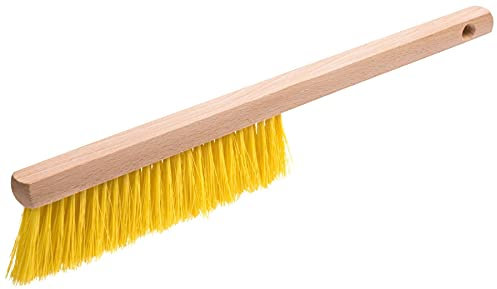 Walser Schneebürste Woody mit Holzgriff gelb