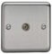 Varilight - 1G Co-axial TV Socket Matt Chrome - XS8