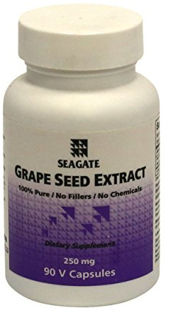 Seagate Products Grape Seed Extract Supplements 250mg, 90 Veg Capsules