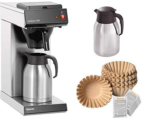 Bartscher a190043 Freistehend – Kaffeemaschine (freistehend, Filterkaffeemaschine, 2 L, Kaffeebohnen, 2000 W, schwarz, Edelstahl)