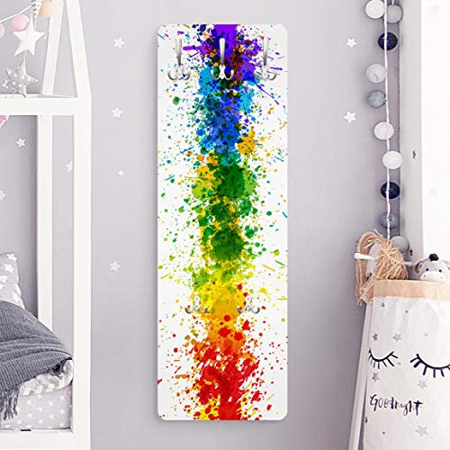 Bilderwelten Kindergarderobe - Rainbow Splatter - Kinderzimmer, Größe HxB:119cm x 39cm