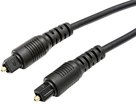 KnnX 28012 - Cable Audio óptico Digital TosLink SPDIF - Conector macho a macho - Longitud: 2 metros