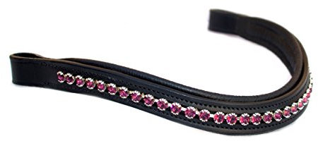 39,4 cm USA Leder Swarovski Kristall Gepolsterter Stirnriemen