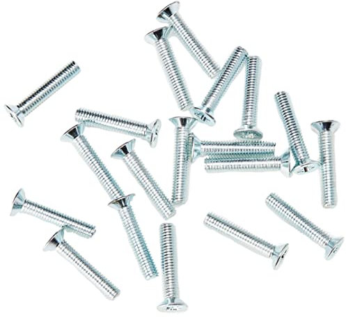 Countersunk Machine Screws/Bolts Zinc Plated Pozi Csk Head M6 6mm x 30mm (Pack of 25)