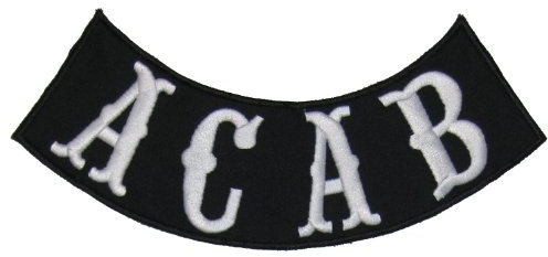 XXL ACAB BACKPATCH Ultras Biker Heavy Metal Aufnäher