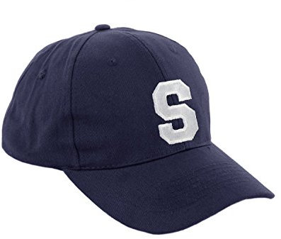 Morefaz Unisex Jungen Mädchen Mütze Baseball Cap Marineblau Hut Kinder Kappe Alphabet A-Z TM (S)