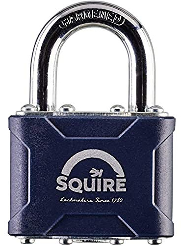 Henry Squire Stronglock Laminated Open Shackle 4 Pin Double Locking Padlock, 44 mm (Length), black