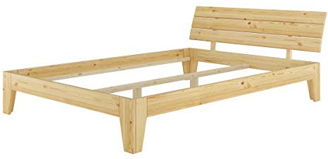 Erst-Holz Futonbett Kiefer-Bettgestell massiv 140x220 Überlänge Doppelbett ohne Zubehör 60.62-14-220 oR