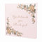Weddix Gästebuch Hochzeit Vintage Blumen Rosa Hochzeitsgästebuch in Rosé 21 x 21 cm 144 weiße Seiten
