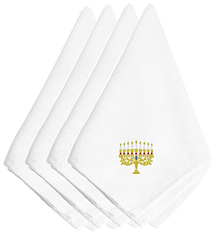 Caroline 's Treasures embt2991npke Hanukkah Menora Bestickt Servietten (Set von 4), 50,8 cm Multicolor