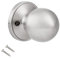 Probrico Brushed Nickel Dummy Door Knobs, Round Interior Door Knobs for Closet(Keyless, No Latch), Single Side Half-Dummy Knobs, 1 Pack