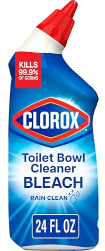 Clorox Toilet Bowl Cleaner Bleach, Rain Clean, 24 Fluid Ounces (Package May Vary)