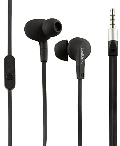 LogiLink HS0042 - Wassergeschütztes (IPX6) Stereo In-Ear Headset, schwarz