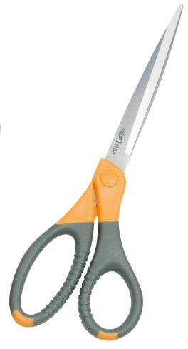 Wedo 98510 Schere (Edelstahl Titan Plus, 10 Zoll (25,0 cm))grau/gelb