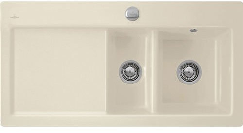Villeroy & Boch Subway 60 Ivory - 6712 02 FU Keramikspüle Exzenterbetätigung