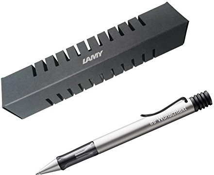 Lamy Kugelschreiber Al-star Modell 225, inkl. Laser-Gravur, Aluminium whitesilver eloxiert