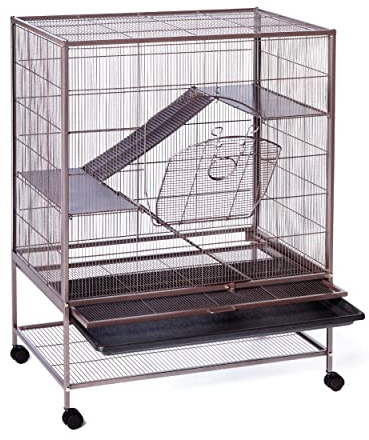 Prevue Pet Products Ratte Chinchilla Baby Frettchenkäfig Metall Home Kiste für Kleintiere, kaufestes Haus mit Lenkrollen, Earthtone Dusted Rose Hammertone Finish