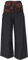 GURU SHOP Weite Marlenehose, Wellnesshose, Yogahose, Boho Hose mit Breitem Bund - Schwarz, Damen, Baumwolle, Size:XL