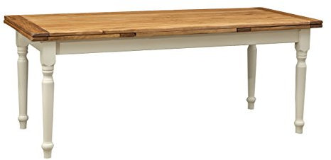 Biscottini Esstisch ausziehbar 200 x 90 x 80 cm | Küchentisch im Landhausstil | Esszimmertisch Holz
