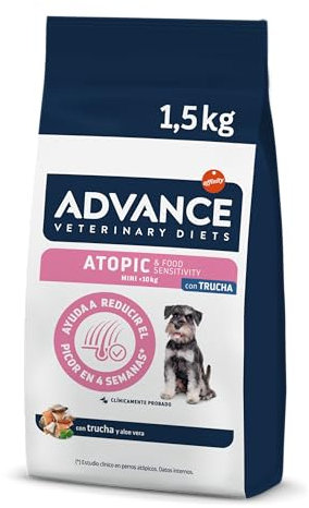 Advance Veterinary Diets - Atopic Mini - Cibo per Cani con Problemi di Dermatite Atopica con Trota - 1,5kg