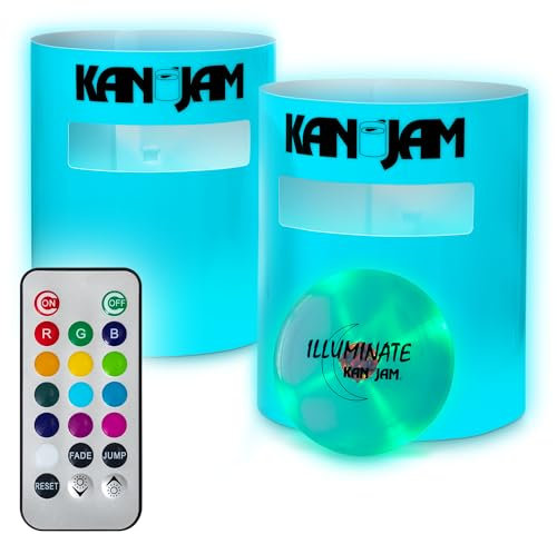 Kan Jam Unisex-Adult KanJam Illuminate Game Set (6-Color + Remote), Multi-Coloured, One Size