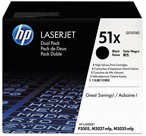 HP 51X Schwarz 2er-Pack Original LaserJet Tonerkartuschen mit hoher Reichweite