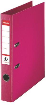 Esselte No.1 Power A4 Lever Arch File with 50 mm Spine - Fuchsia Pink, Pack of 10