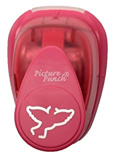 Vaessen Creative Pop Up Stanzer M, Motivstanzer Taube aus Metall, Iron, Rosa, 12 x 8.5 x 4.5 cm