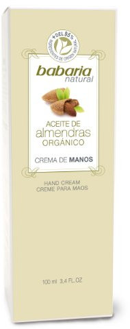 Babaria Natürliche Handcreme aus organischem Mandelöl, 100 ml