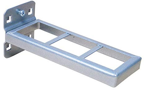 ADB Lochwand Halter Werkzeughalter pulverbeschichtet 3-fach unterteilt 150x55 mm Lochwandhaken, Farbe (RAL):Weissaluminium (RAL 9006)