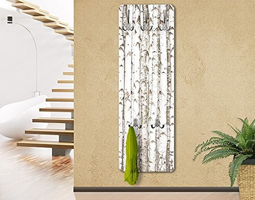 Bilderwelten Garderobe - No.YK15 Birkenwand, Größe HxB:105cm x 34cm