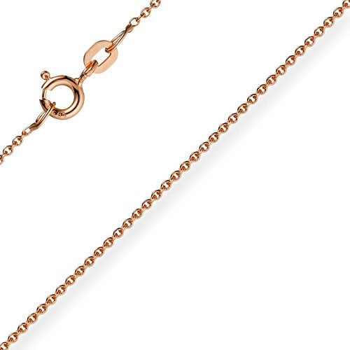 1,1mm Rund-Ankerkette 750 Gold Rotgold Kette Collier Halskette, 40cm