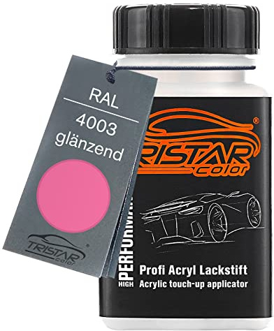 TRISTARcolor RAL 4003 Erikaviolett glänzend Lackstift | Lackfläschchen mit Pinsel, 50 ml, schnelltrocknend