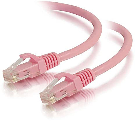 C2G 2M Pink Cat5e Ethernet RJ45 High Speed Network Cable, LAN Lead Cat5e Unshielded PVC UTP Patch Cable