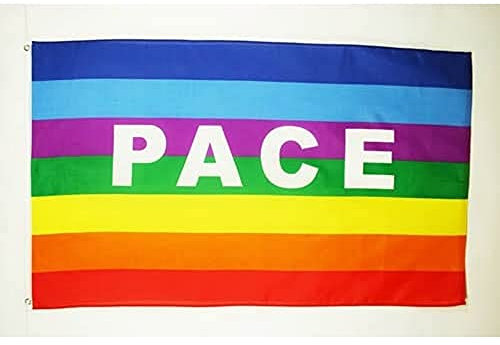 AZ FLAG Bandiera Arcobaleno Pace 150x90cm - Bandiera Pace - Rainbow Flag 90 x 150 cm
