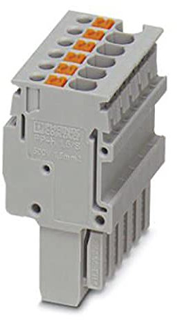 PHOENIX CONTACT PP-H 1,5/S/6 Stecker, 500 V, 17.5 A, 6 Polzahl, 0.14 mm² - 1.5 mm² Querschnitt, Grau, 25 Stück