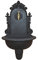 VERDELOOK Fontana a Muro da Giardino in ghisa con Rubinetto, 44x21x75 cm, Nero Antracite per arredo e Decorazione Esterni